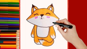 COMO DIBUJAR UN ZORRO KAWAII. Aprender a dibujar animales faciles