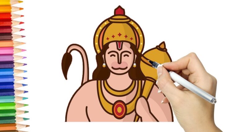 Comment dessiner Hanuman ji pour les enfants |  Plus d'informations