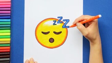 Comment dessiner l'emoji visage endormi
