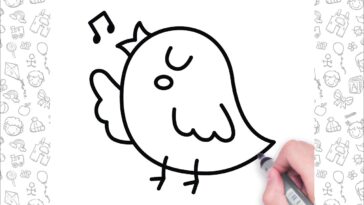 Comment dessiner un oiseau facile |  Bolalar uchun oson qush chizish |  बच्चों के लिए आसान पक्षी चित्र