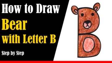 Comment dessiner un ours à partir de la lettre B étape par étape - très facile