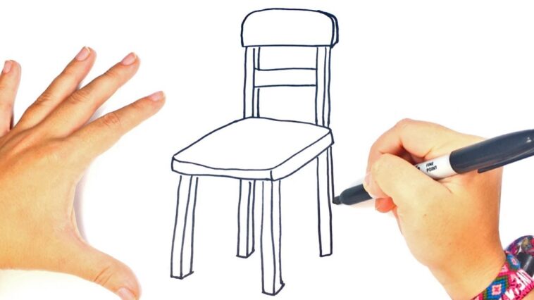 Comment dessiner une chaise étape par étape |  Leçon de dessin de chaise