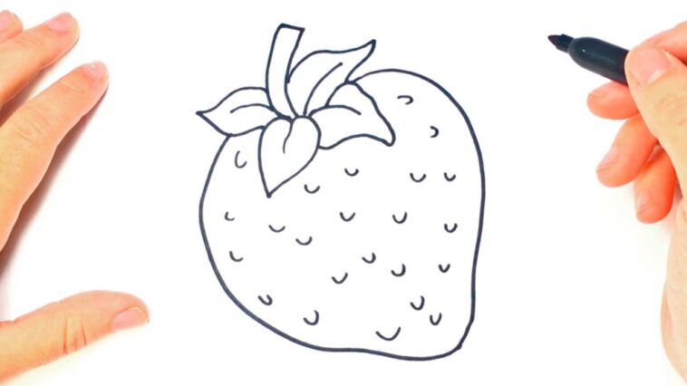 Comment dessiner une fraise |  Tutoriel de dessin facile à la fraise
