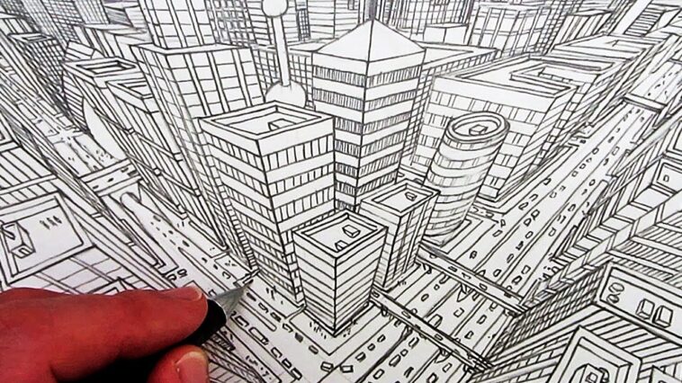 Comment dessiner une ville en perspective à 3 points
