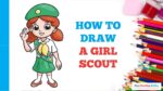 Cómo dibujar una Girl Scout en unos sencillos pasos: Tutorial de dibujo para artistas principiantes