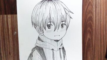 Cute anime boy drawing for beginners