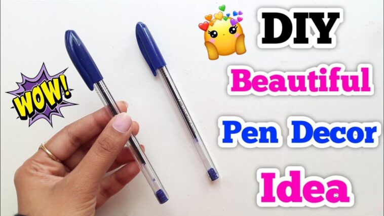 DIY - Beautiful Pen Decoration Idea 🖊️🥰  • How to decor pen at home • pencil topper making idea easy