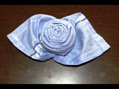 DIY - How to Fold a cloth Handkerchief or Napkin into a Rose.