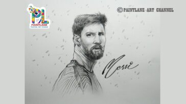 Dessin Footballeur Lionel Messi Par PAINTLANE