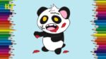 Dessin panda halloween - Comment dessiner un panda halloween facile