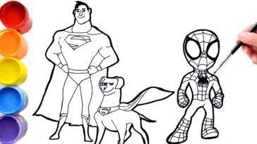 Dessins de Marvel's SPIDEY and His Amazing Friends Vs DC League of Super-Pets - Super man