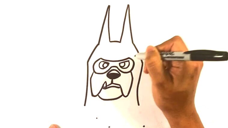 EASY How to Draw DC LEAGUE OF SUPER PETS - Ace Bat Hound