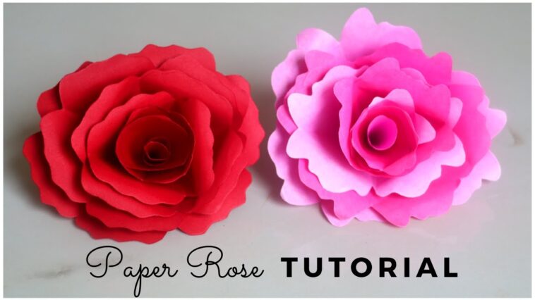 EASY Paper Rose Tutorial | How To Make Paper Rose Flowers | Paper Crafts