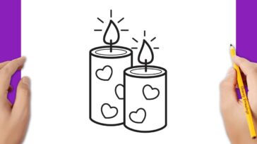 HOW TO DRAW A ROMANTIC CANDLE