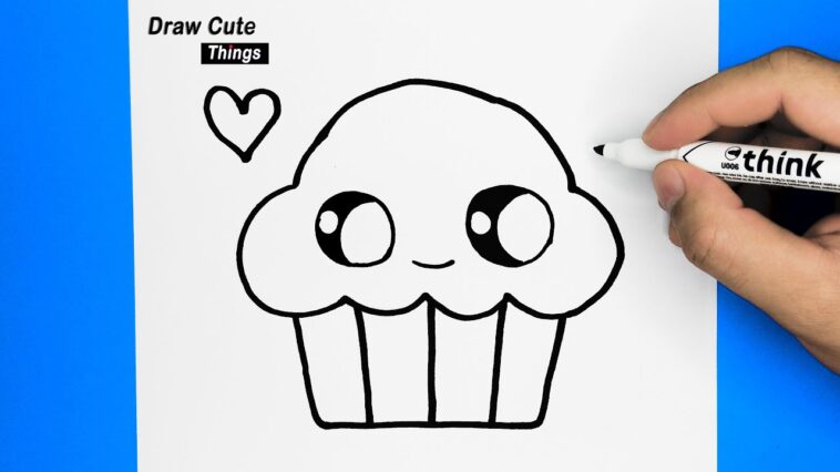 How To Draw Cute Cupcake Easy Drawing Step By Step Draw Cute Things