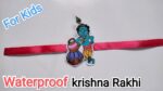 Homemade Cute Krishna (Gopal) Rakhi • How to make Rakhi at home • Make Cartoon Rakhi For kids
