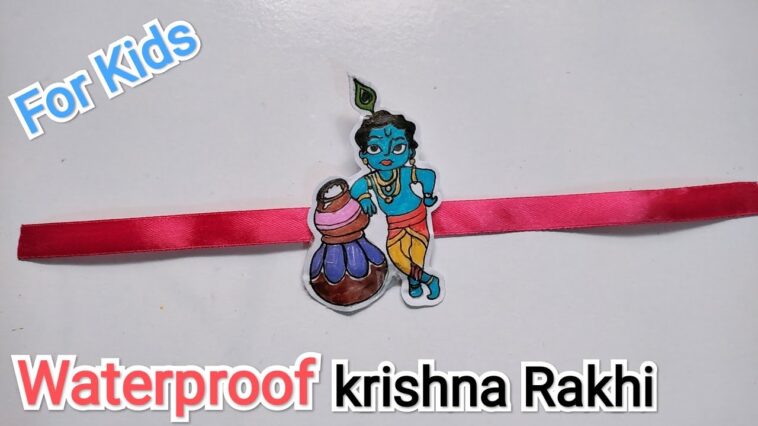 Homemade Cute Krishna (Gopal) Rakhi • How to make Rakhi at home • Make Cartoon Rakhi For kids