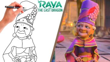 How To Draw DANG HU FROM RAYA AND THE LAST DRAGON // Step-By-Step