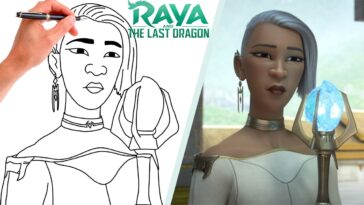 How To Draw VIRANA FROM RAYA AND THE LAST DRAGON // Step-By-Step