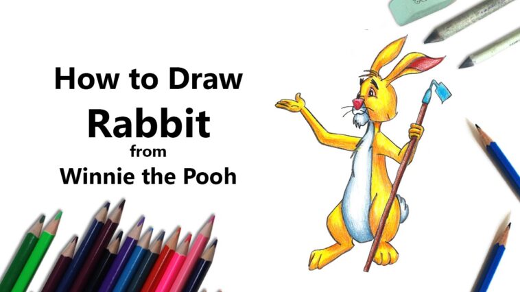 How to Draw Rabbit from Winnie the Pooh with Color Pencils [Time Lapse]