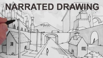How to Draw a Background Scene in Perspective: Narrated