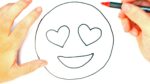 How to draw a heart eyes emoji for Kids | heart eyes emoji Easy Draw Tutorial