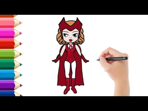 How to draw the scarlet witch / How To Draw Scarlet Witch - Wandavision