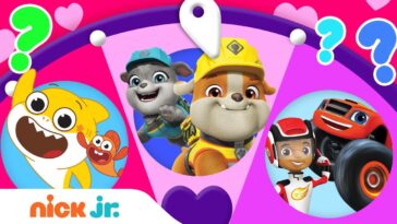 Spin the Valentine's Day Wheel! 💗 w/ Rubble & Crew, Santiago of the Seas & Baby Shark | Nick Jr.