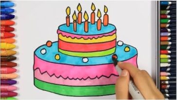 Wie man Kuchen zeichnet | Zeichnen und Ausmalen | Farben Lernen | Tiernamen Lernen