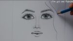 การวาดใบหน้า ผู้หญิง | ภาพแรเงา | How to draw Face