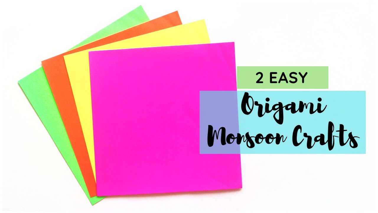 2 Easy Origami Monsoon Crafts | Paper Raincoat | Paper Boat