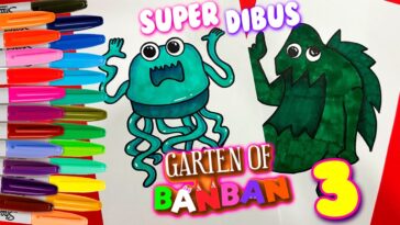 DRAWING TWO MONSTERS FROM GARTEN OF BANBAN 3 (SLINKY ANDREW STINKY JOEL)