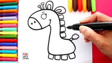 How to draw a GIRAFFE for Kids (EASY) |  How to Draw a Giraffe