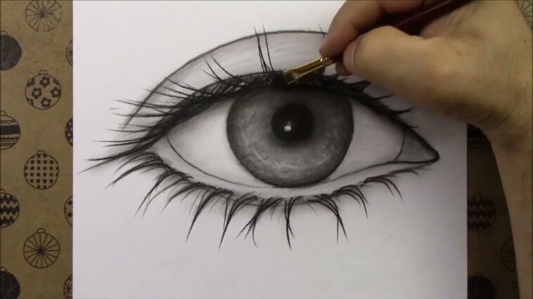 Göz çizimi, Karakalem göz resmi çizimi hızlandırılmış çizim videosu 2